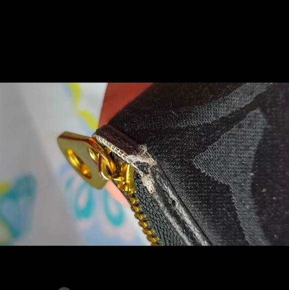 Vtg Coach Clutch Wallet Deep Thread Evening Fashion - Picture 7 of 16